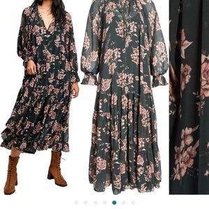 Free people feeling groovy midi red sz large NWT